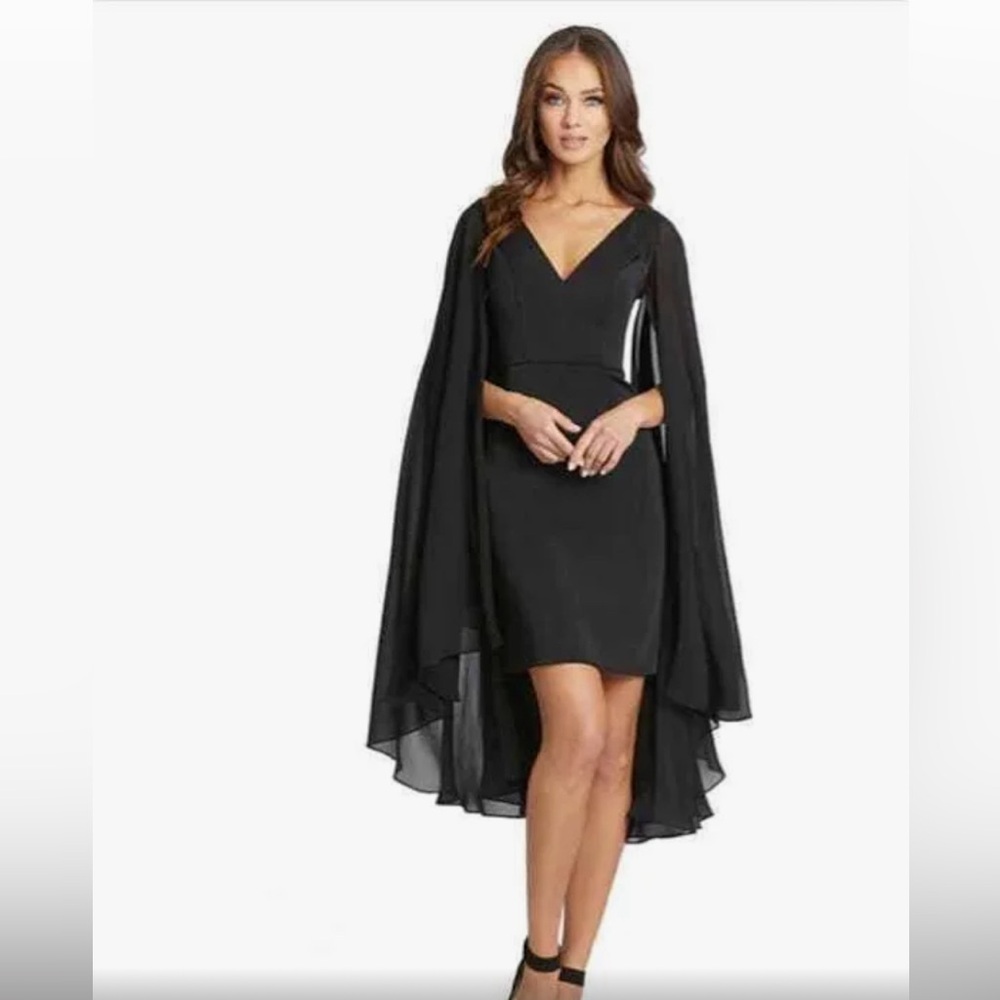 Mac Duggal Lena black cocktail dress Size 8